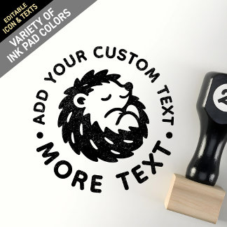 Benutzerdefinierter süßer Kawaii Chibi-Sensor-Igel Gummistempel