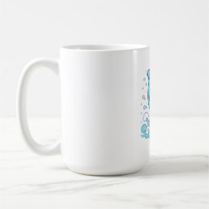 Benutzerdefinierter süßer Ozean-Tier-Delfin mit Bl Kaffeetasse