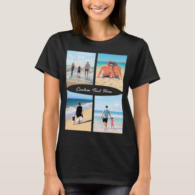 Benutzerdefinierter T - Shirt für die FotoCollage  (Vorderseite)