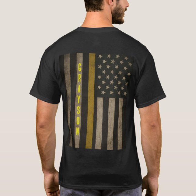 Benutzerdefinierter T - Shirt für die Thin-Gelb-Li (Rückseite)