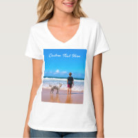 Benutzerdefinierter T - Shirt für Foto mit Text
