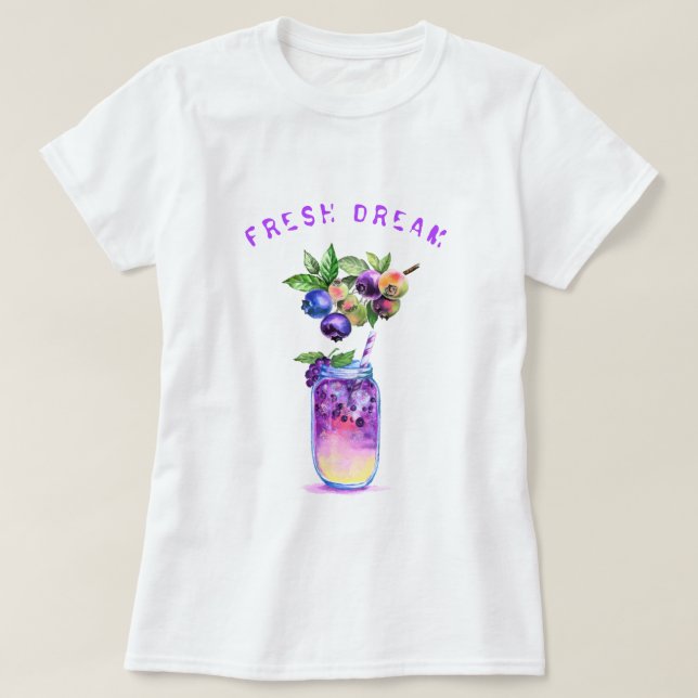 Benutzerdefinierter T - Shirt mit Blueberry-Juice  (Design vorne)