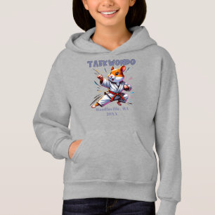 Benutzerdefinierter Taekwondo-Praktizierender Ort Hoodie
