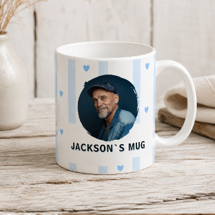 Benutzerdefinierter Tasse mit blauen Streifen und 