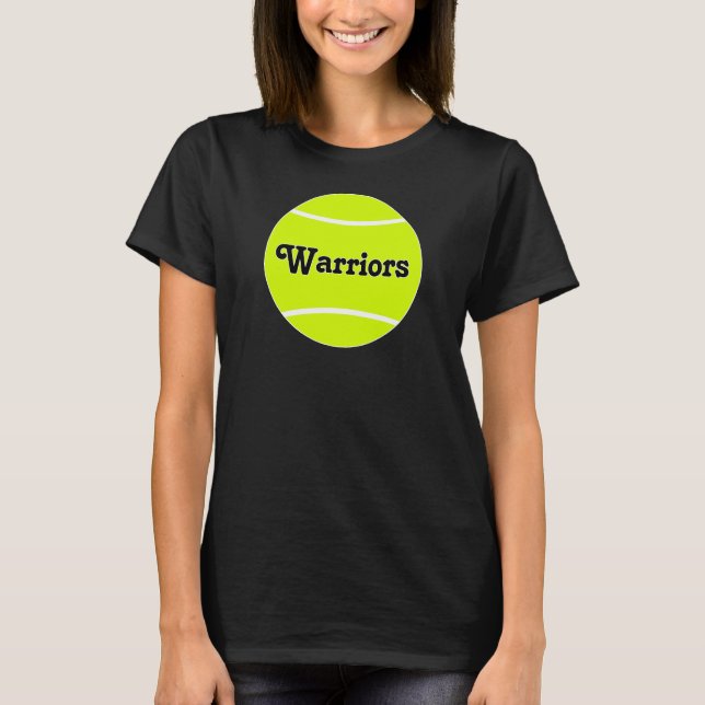 Benutzerdefinierter Tennis-Teamname oder Textfraue T-Shirt (Vorderseite)