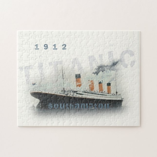 Benutzerdefinierter Text 1912 Titanic Jigsaw Puzzl (Horizontal)