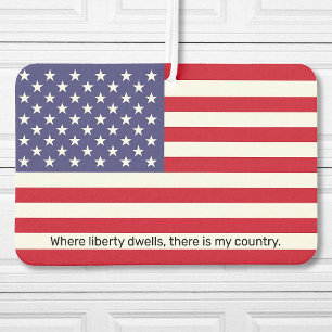 Benutzerdefinierter Text Amerikanische Flagge Auto Autolufterfrischer