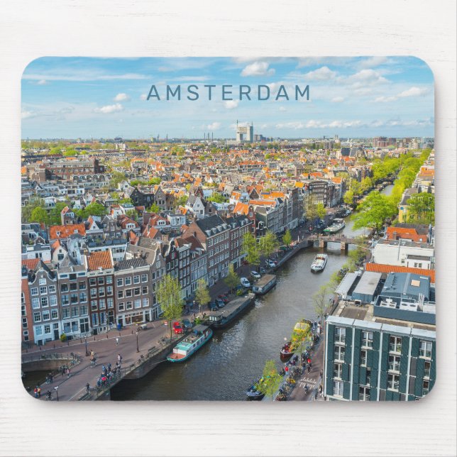 Benutzerdefinierter Text Amsterdam Mousepad (Vorne)