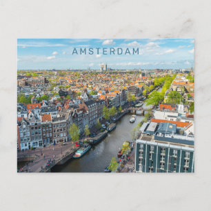 Benutzerdefinierter Text Amsterdam Postkarte