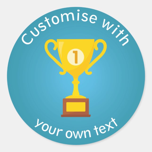 Benutzerdefinierter Text an erster Stelle Runder Aufkleber (Vorderseite)