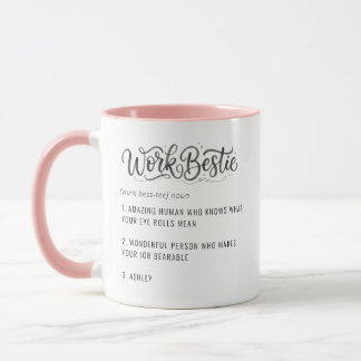 Benutzerdefinierter Text Arbeit Bestie Lustiger Ar Tasse