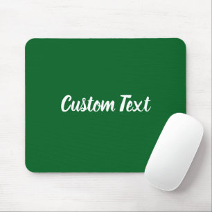 Benutzerdefinierter Text auf Waldgrün mit weißer S Mousepad