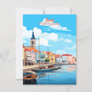 Benutzerdefinierter Text Aveiro Portugal Postkarte