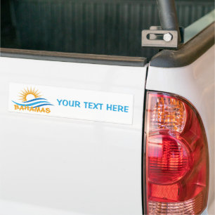 Benutzerdefinierter Text Bahamas Autoaufkleber