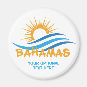 Benutzerdefinierter Text Bahamas Magnet