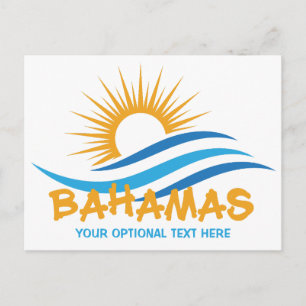 Benutzerdefinierter Text Bahamas Postkarte