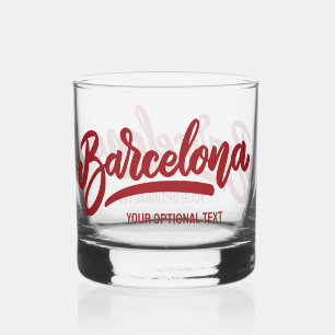 Benutzerdefinierter Text Barcelona Whiskyglas