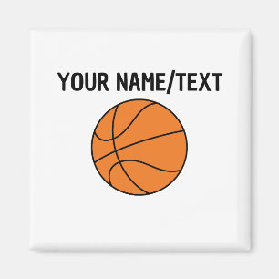 Benutzerdefinierter Text Basketball Herren Basic T Magnet