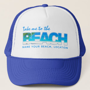 Benutzerdefinierter Text BEACH hat Truckerkappe