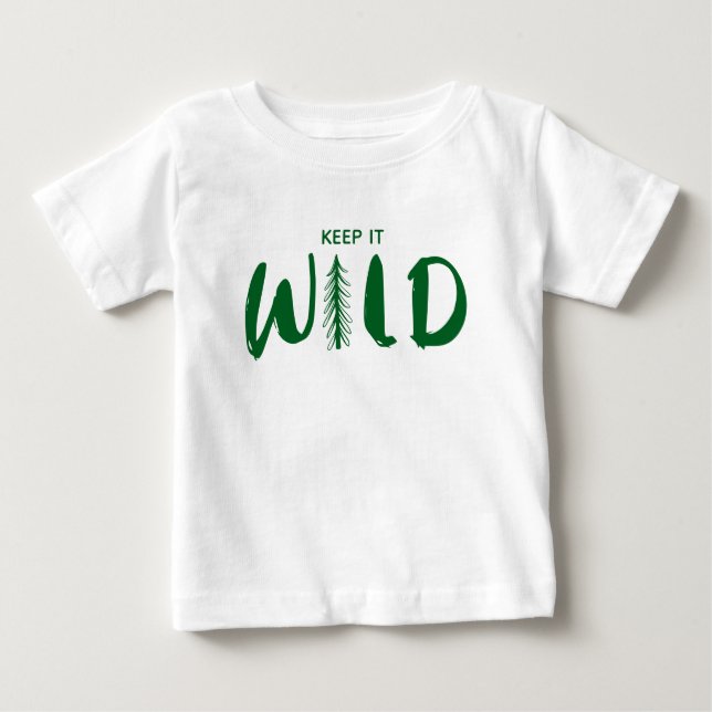 Benutzerdefinierter Text Behalten Baby T-shirt (Vorderseite)