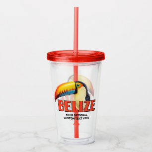 Benutzerdefinierter Text BELIZE Toucan Acryltrinkbecher