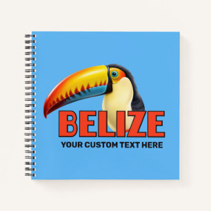Benutzerdefinierter Text BELIZE Toucan Notizbuch