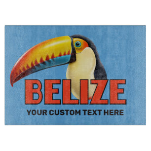 Benutzerdefinierter Text BELIZE Toucan Schneidebrett