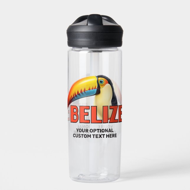 Benutzerdefinierter Text BELIZE Toucan Trinkflasche (Vorderseite)