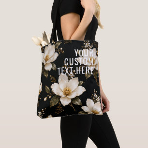 Benutzerdefinierter Text BMagnolie Florales Nahtlo Tasche