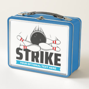 Benutzerdefinierter Text Bowling Strike Metall Brotdose