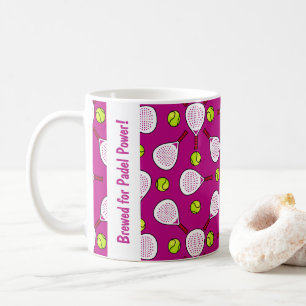 🎾 Benutzerdefinierter Text, Braut für Padel Power Kaffeetasse