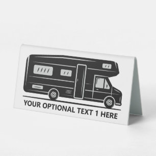 Benutzerdefinierter Text-Camper Van Tischaufsteller