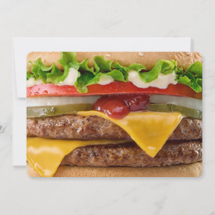 Benutzerdefinierter Text Cheeseburger Einladung