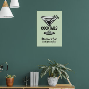 Benutzerdefinierter Text-Cocktail Poster