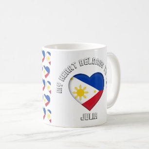 Benutzerdefinierter Text Das philippinische Flag-M Kaffeetasse