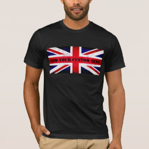 Benutzerdefinierter Text der Grunge Union Jack Fla T-Shirt