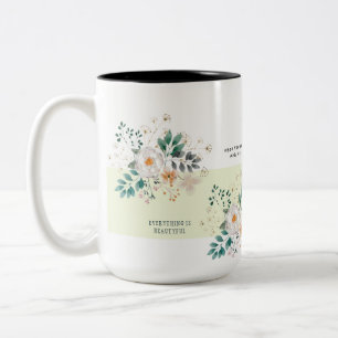 Benutzerdefinierter Text der hellfarbigen Farbe Zweifarbige Tasse