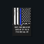Benutzerdefinierter Text der Polizei mit amerikani Leinwanddruck<br><div class="desc">Benutzerdefinierte Text Polizei Wandkunst.</div>