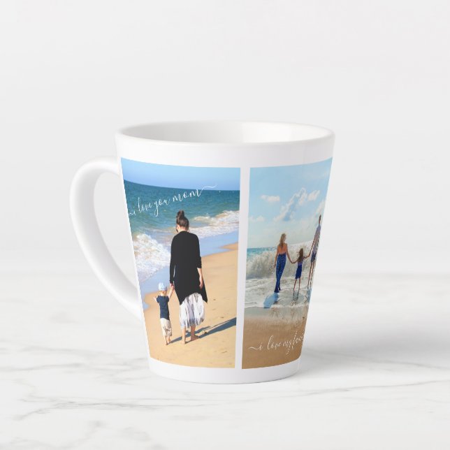 Benutzerdefinierter Text der Tasse für FotoCollage (Linke Ecke)
