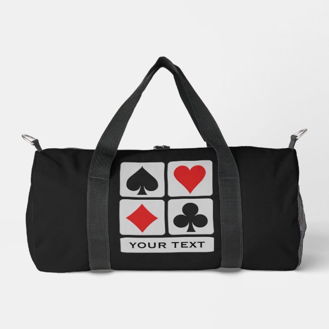Benutzerdefinierter Text des Kartenspielers Duffle Bag (Vorderseite)