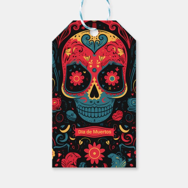 Benutzerdefinierter Text Dia de Muertos ☠️ Eternal Geschenkanhänger (Vorderseite)
