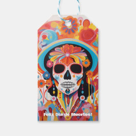 Benutzerdefinierter Text Dia de Muertos La Calaver Geschenkanhänger