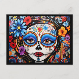Benutzerdefinierter Text 💀 Día de Muertos Postkarte