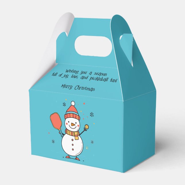 Benutzerdefinierter Text Dinking Snowman Geschenkschachtel (Vorderseite)