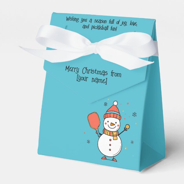Benutzerdefinierter Text Dinking Snowman Geschenkschachtel (Vorderseite)