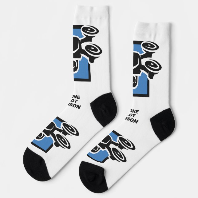 Benutzerdefinierter Text-Drossel Socken (Linkes Detail)