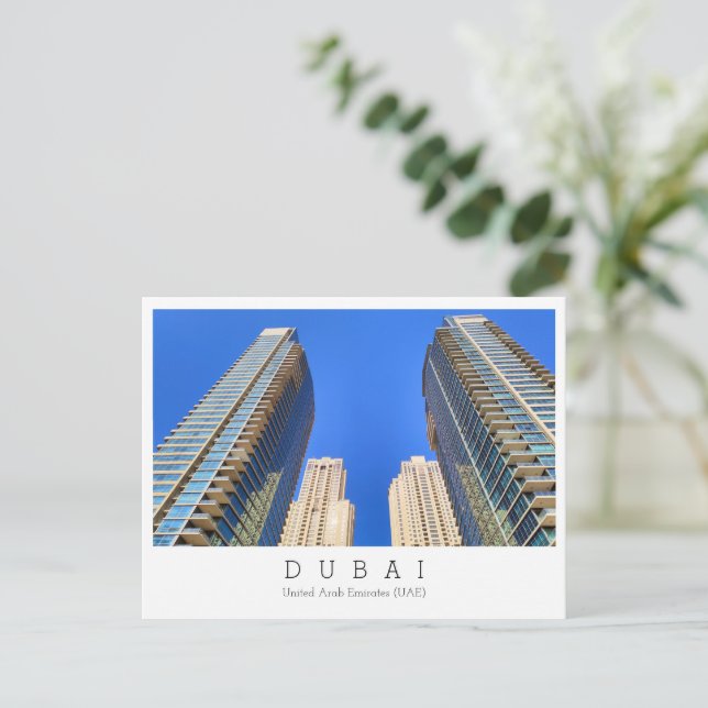 Benutzerdefinierter Text, Dubai, Postkarte der Ver (Stehend Vorderseite)