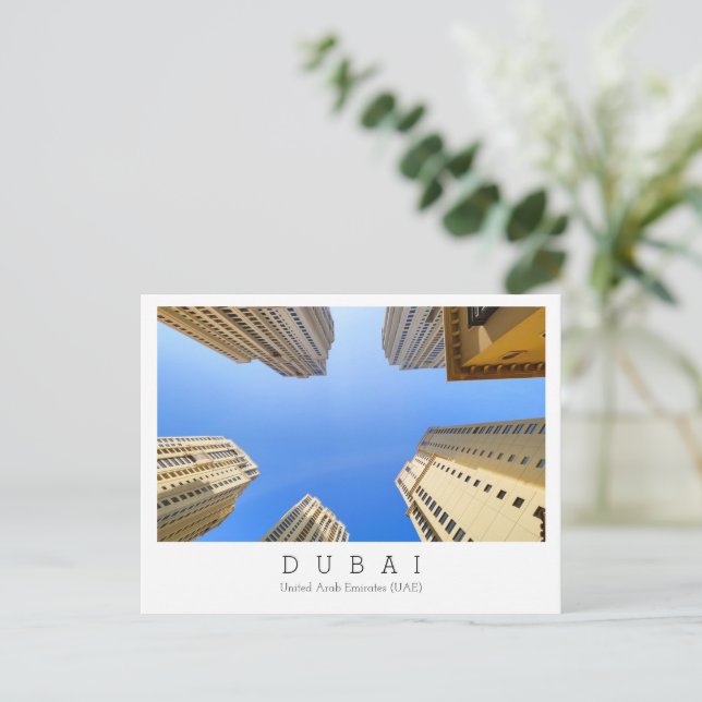 Benutzerdefinierter Text, Dubai, Postkarte der Ver (Stehend Vorderseite)