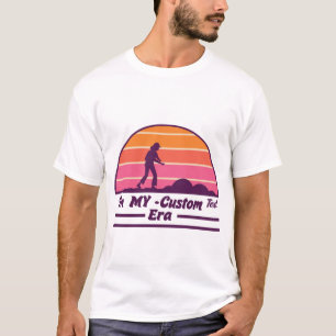 Benutzerdefinierter Text Era Retro-Sonnenuntergang T-Shirt