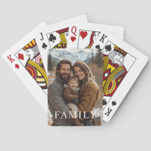 Benutzerdefinierter Text Familienfoto Spielkarten